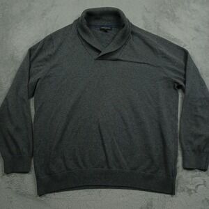 Banana Republic Sweater‎ Mens XL Gray Cowl Neck Preppy Pullover Knit